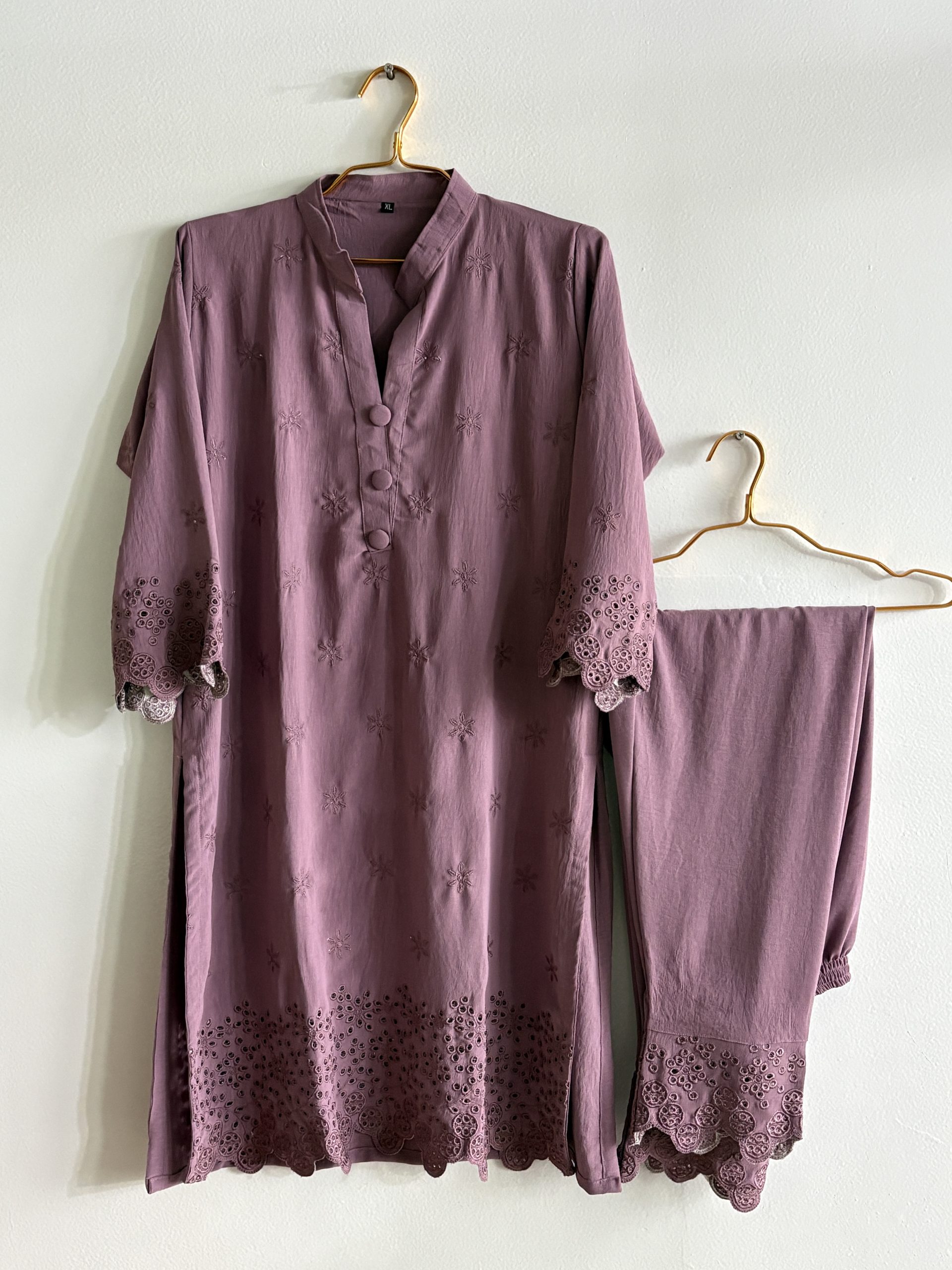 Women’s Cotton Embroidered 2-Piece Co-ordSet (Kurti & Pant) - Image 3