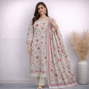 Stitched Cotton 3 Piece Set