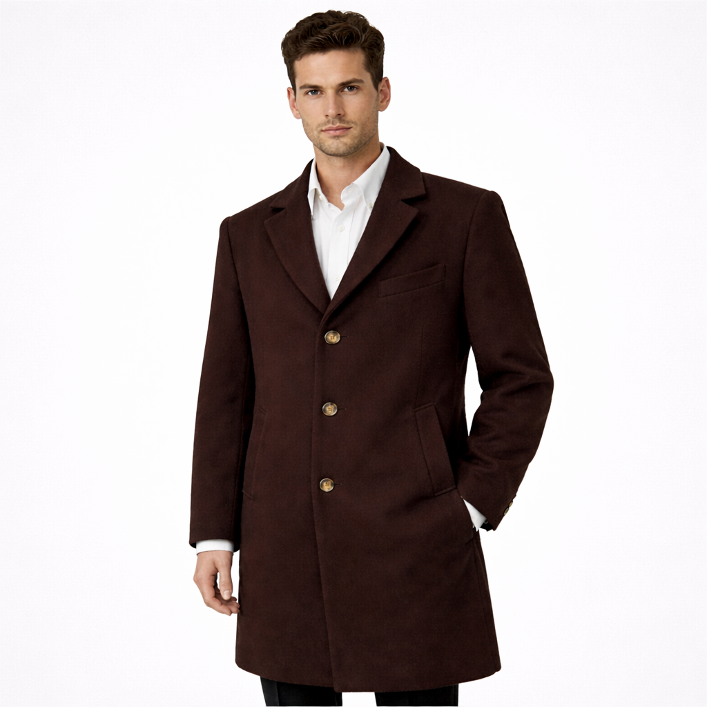 Unisex Double-Breasted Trench Coat for Outdoor Commute Winter Thickened Warmth with Fashionable Tailoring Wool Overcoat - Image 2